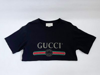 Gucci Black Washed Cotton - Crew Neck