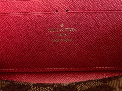Louis Vuitton Clemence Wallet Fushia Damier Canvas