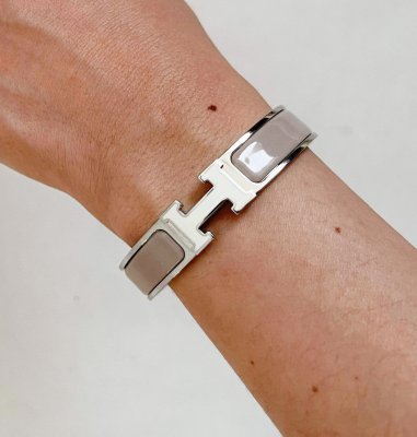 Hermès Clic Clac Bracelet Grey