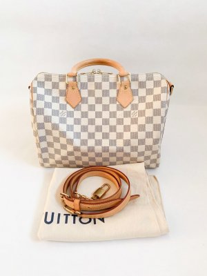 Louis Vuitton Speedy 30 Bandoliere Azur Damier Canvas