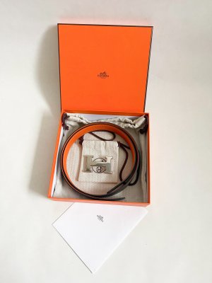 Hermes Belt 32mm Black/Orange Reversible