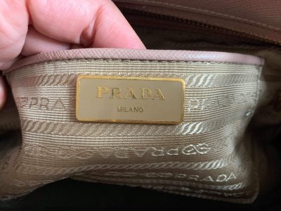 Prada Galleria in Cameo Saffiano Leather Dubble Zipped