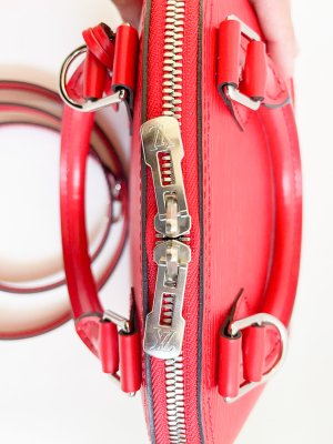 Louis Vuitton Alma BB in Red EPI Leather