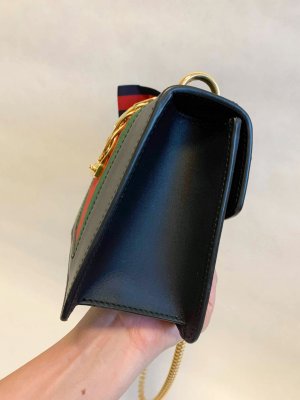 Gucci Sylvie Black Leather Mini