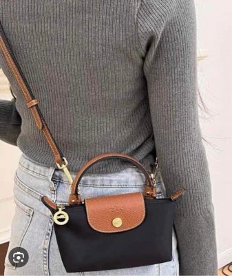 Long Champ Mini black with strap
