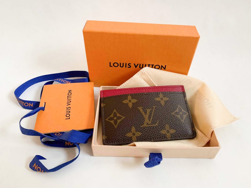 Louis Vuitton Card Holder Monogram Canvas Fushia