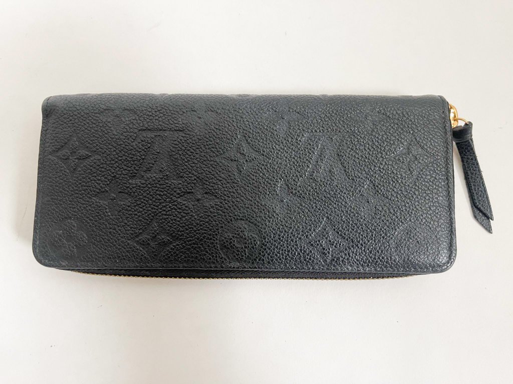 Louis Vuitton Clemence Wallet Black Empriente Leatger