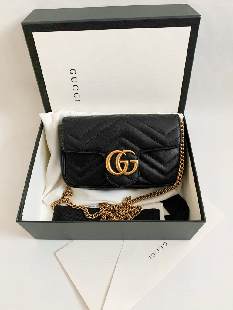 Gucci Marmont Super Mini Black Leather - Lyxen.se