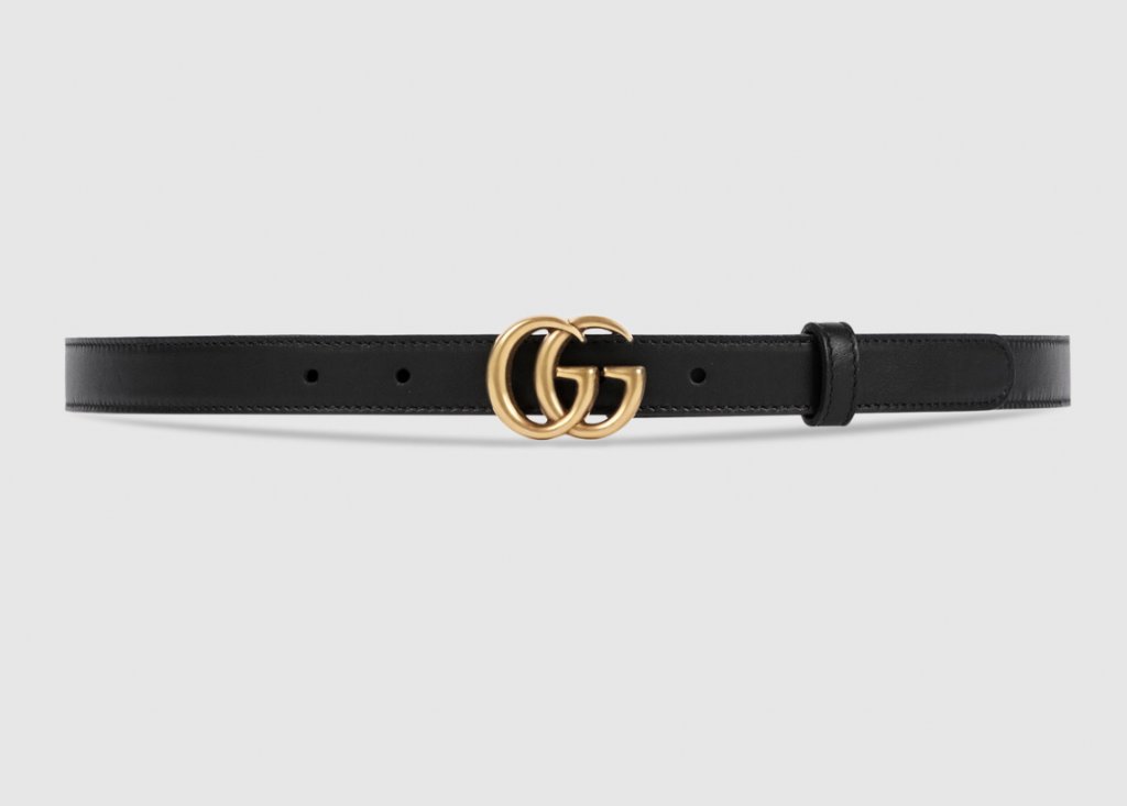 Gucci GG black leather belt Small Size 80 - 0