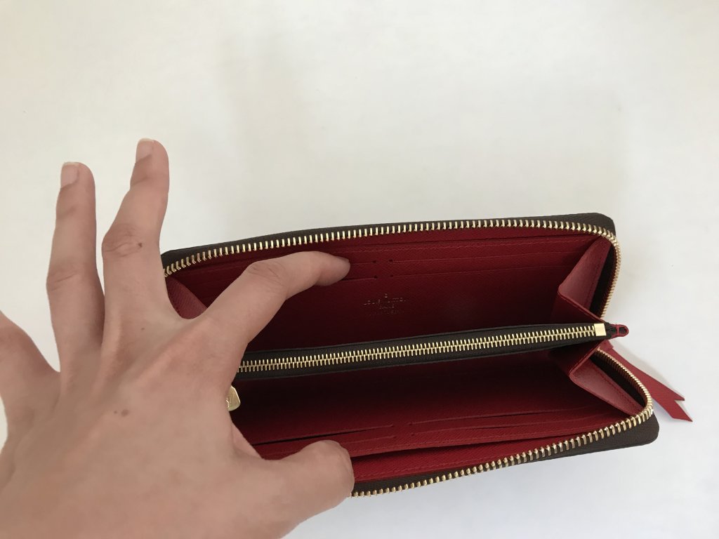 Louis Vuitton Clemence Empreinte Leather Wallet Red