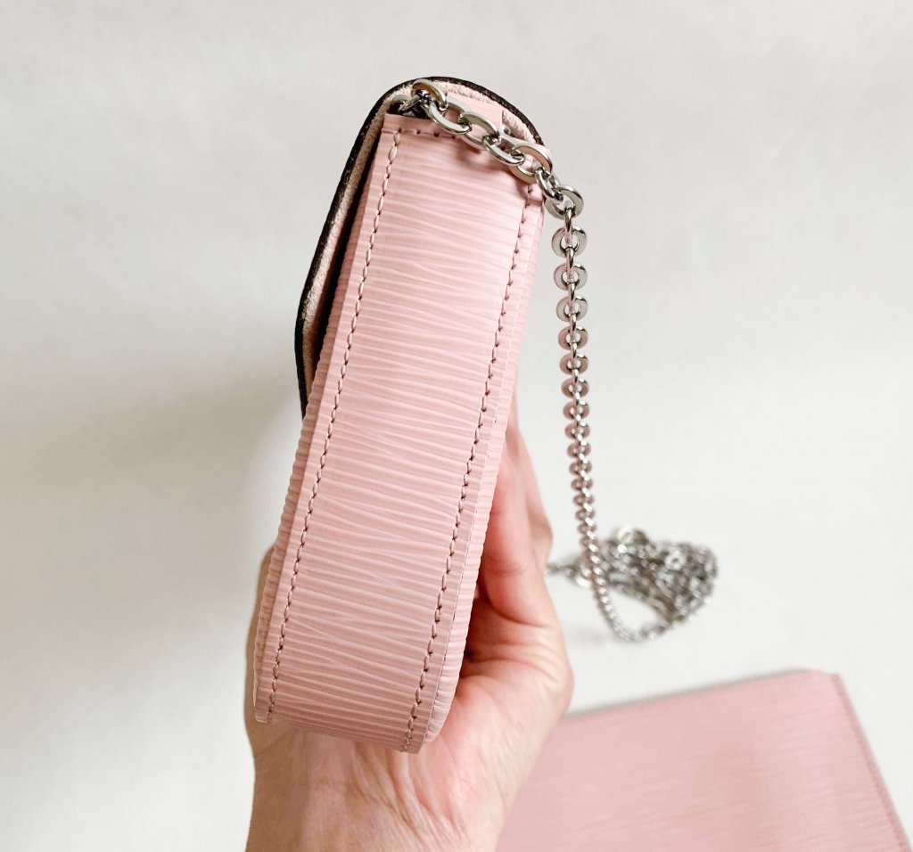 Louis Vuitton Pochette Felicie Epi Leather Pink